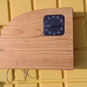 Vintage handcrafted knife block cookin timer utensil holder for upcycling repair